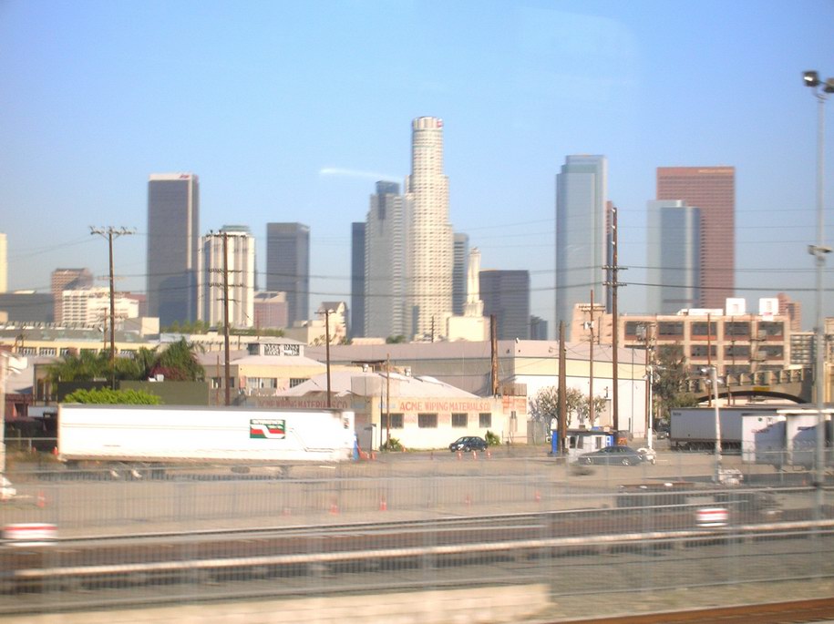 LA Skyline from the train